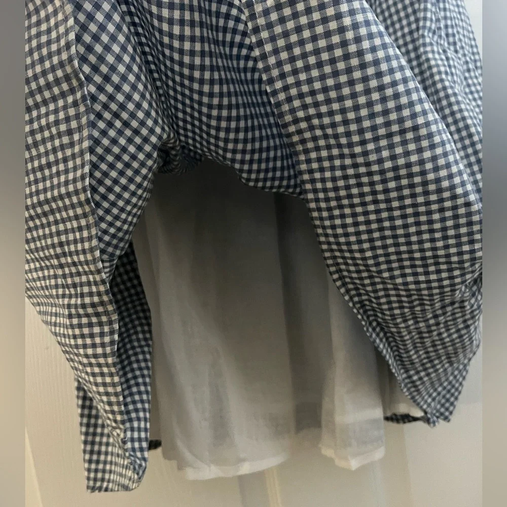 Landry Kate / Storia Kimber Blue Gingham Sleeveless Bow Ties Midi Dress Medium - Picture 8 of 11